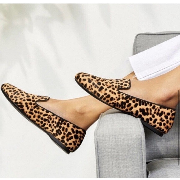 NWT - BIRDIES ‘Starling’ Leopard / Cheetah Print HairCalf Loafers & Dust Bag - Picture 3 of 8